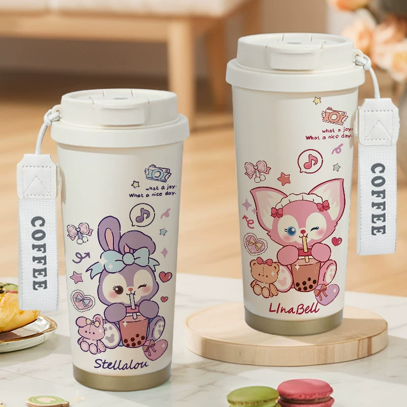 Disney, coffee glass, straw with glass engraved, custom-made