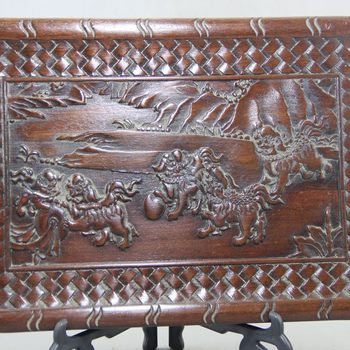 Manufacturer wholesale antiques miscellaneous rosewood crafts miscellaneous pieces distressed lion rolling hydrangea tray decorations