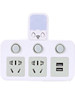 All-Copper Two-Prong Socket Adapter, Two-Prong to Three-Prong Power Strip, Wireless Multi-Function 2-Prong Dual Plug
