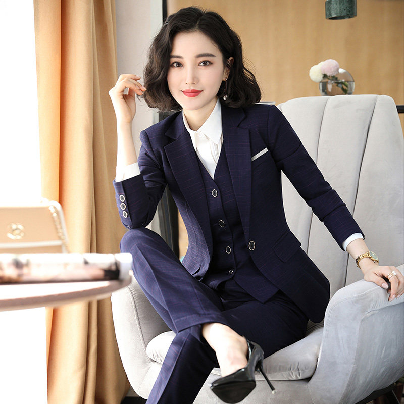 Professional suit suit female early autumn 2022 new high-end fashion temperament sample house exhibition center formal work suit