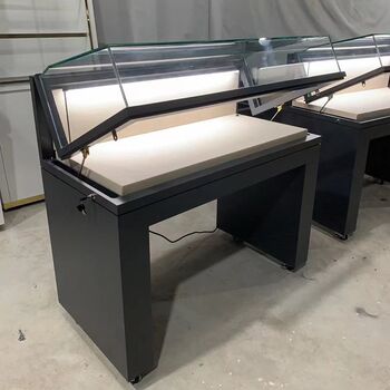 Undertake museum display cabinet design, cultural and creative calligraphy and painting collection cabinet exhibition hall, antique exhibition stand, low-reflective glass display cabinet