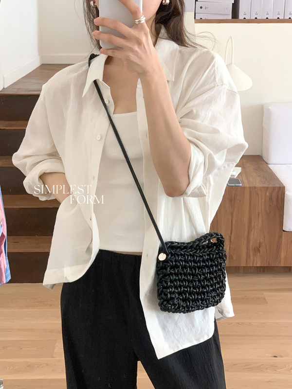 Mo Studio | Breathable, Refreshing, Comfortable and Portable White Linen Shirt Top Cardigan 042826