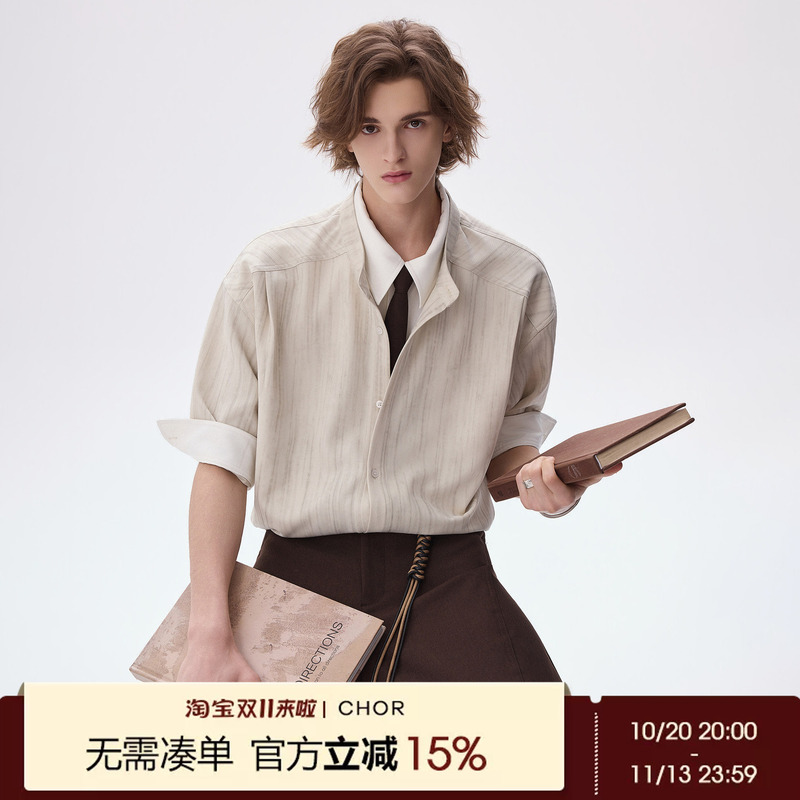 Chor Simple Casual Breathable Fake Two-Piece Business Short-Sleeved Shirt Men's 2026 Summer New Design Shirt