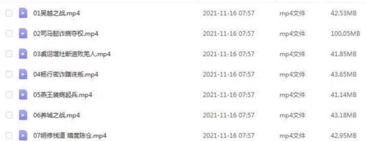 孙子兵法 100集 动画片 儿童国学启蒙高清视频中小学生国学动画素材