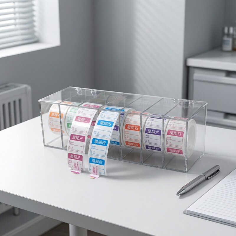 Weekly Expiration Date Label Stickers, Colorful Production Time Adhesive Labels, Hotel Catering Food Opening Labels, Distribution Box