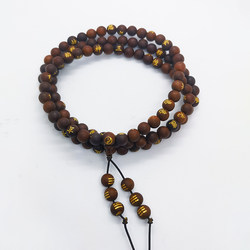 Longhu Mountain Jade Jajube Wood 108 긴 금색의 금도금