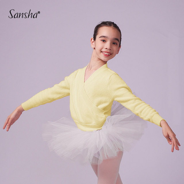 Sansha France Sansha Kidsren's Dance Autumn and Winter Warm Clothing Women's Knitted Practice Tops Ballet Dance Clothing for Women