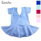 Sansha children's ballet dance clothes, training short-sleeved exercise clothes, one-piece chiffon skirt women's gymnastics clothes