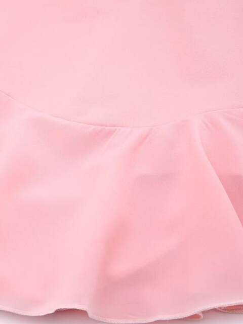 Sansha Sansha Children's Ballet Dance Suit Short Sleeve Chiffon Practice Suit One-piece Skirt Dance Bodysuit Open Crotch