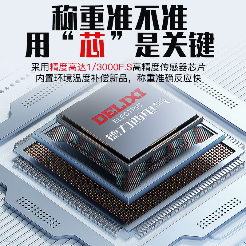 Delixi High-Precision Counting Scale 0.1g Commercial Electronic Scale 30kg Precision Weighing Electronic Gram Scale Industrial Bench Scale