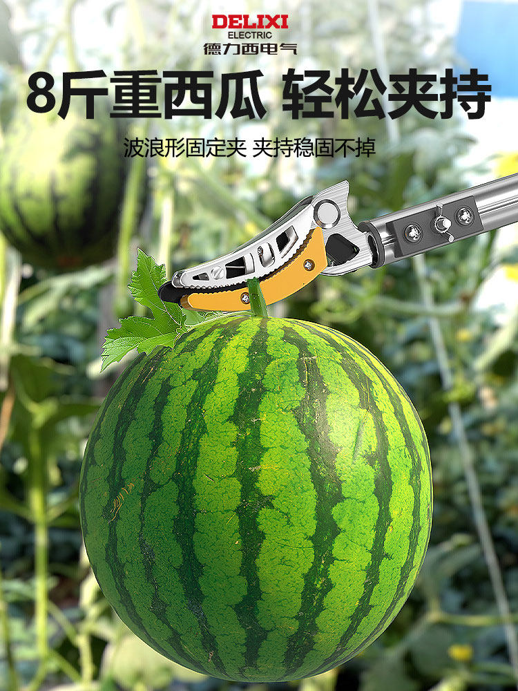 Delixi Electric Fruit Picking Tool Telescopic Pole Scissors Pruning Shears Fruit Tree High-Altitude Picking Tool for Longan and Jujube