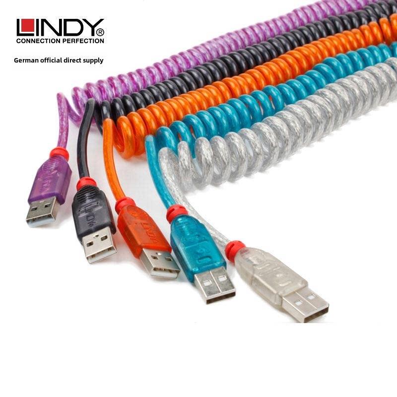 Lindy Cable USB 2.0A Male to Mini-B Micro Type-C Spiral Data Cable Mechanical Keyboard Guide Lindy Cable USB 2.0A Male to Mini-B Micro Type-C Spiral Data Cable Mechanical Keyboard Guide