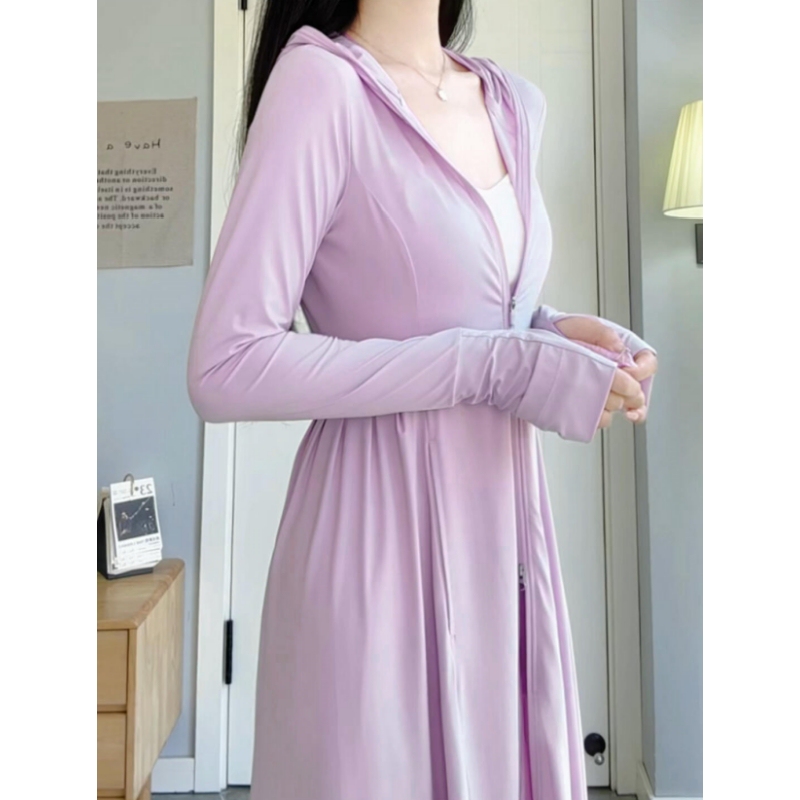 Purple Sun Protection Clothing Long Full Body Women's 2025 New Ice Silk Sun Protection Skirt Women's Lightweight Waist Clothing Slim Summer Purple Sun Protection Clothing Long Full Body Women's 2025 New Ice Silk Sun Protection Skirt Women's Lightweight Waist Clothing Slim Summer