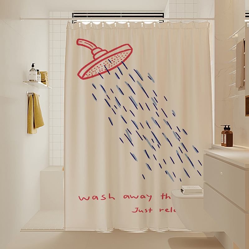 Bathroom Dry and Wet Separation Shower Curtain, Toilet Partition Curtain, No-Drill Toilet Hanging Curtain, Waterproof and Mildew-Proof for Home Use Bathroom Dry and Wet Separation Shower Curtain, Toilet Partition Curtain, No-Drill Toilet Hanging Curtain, Waterproof and Mildew-Proof for Home Use