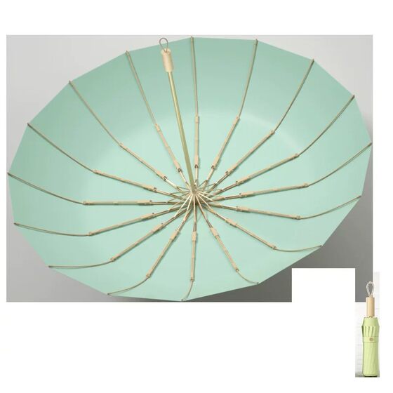 New Style Fresh 16-Rib Colorful Plastic Umbrella, Dual-Use for Sun and Rain, Strong and Wind-Resistant, Foldable Sunshade Umbrella for Women
