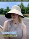 Large Brim Black Rubber Sun Protection Hat for Women, Summer Outdoor Sun Hat That Covers the Back of the Neck, Anti-Uv, Cycling Sun Hat, Foldableable