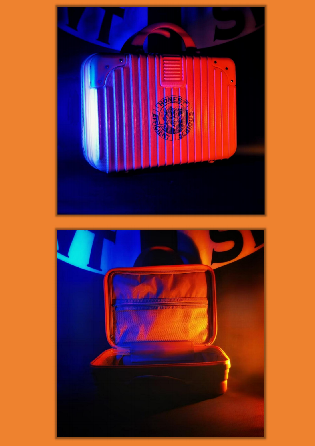 чемодан atoz 真橙手提箱 行李箱复箱 纪念展示