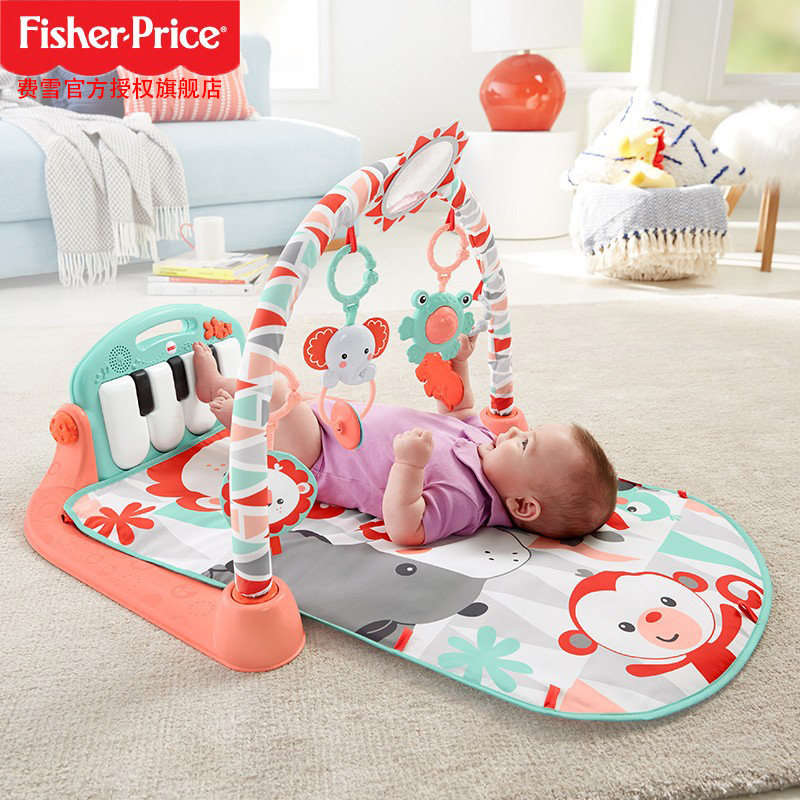 Fisher Baby Педальное пианино Фитнес-рамка для новорожденных, Детское оборудование для фитнеса, Подарок для встречи новорожденных