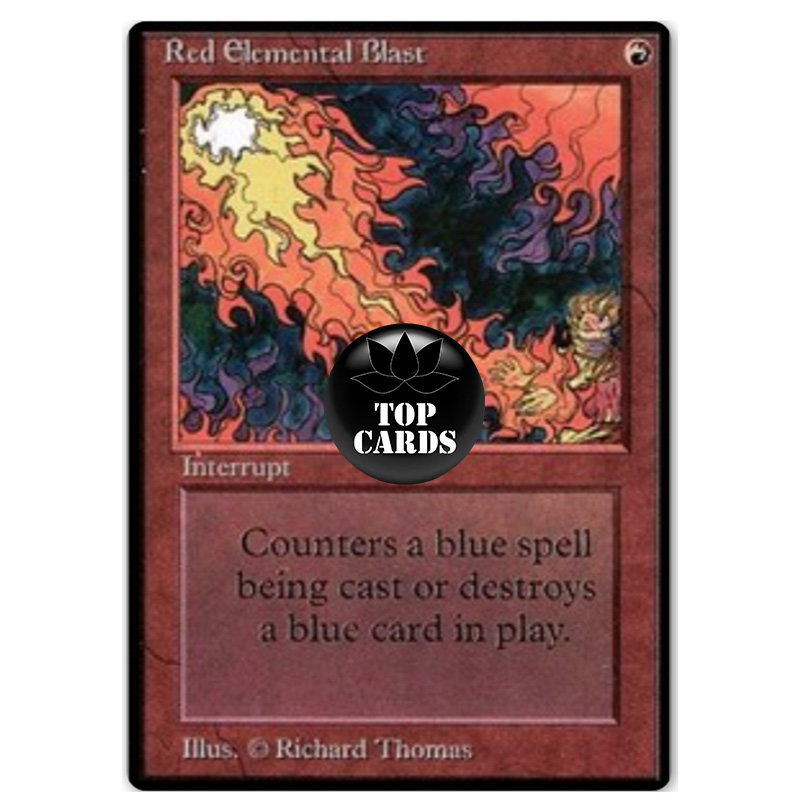 万智牌MTG 贝塔Beta 红元素冲击波Red Elemental Blast英文NM签名