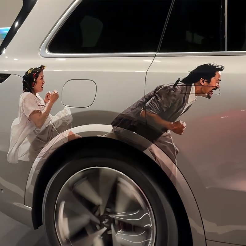 Xing Ye's Landlady Racing Car Sticker Waterproof No Residue No Glue Car Decoration Sticker Creative Kung Fu Girl Merchandise