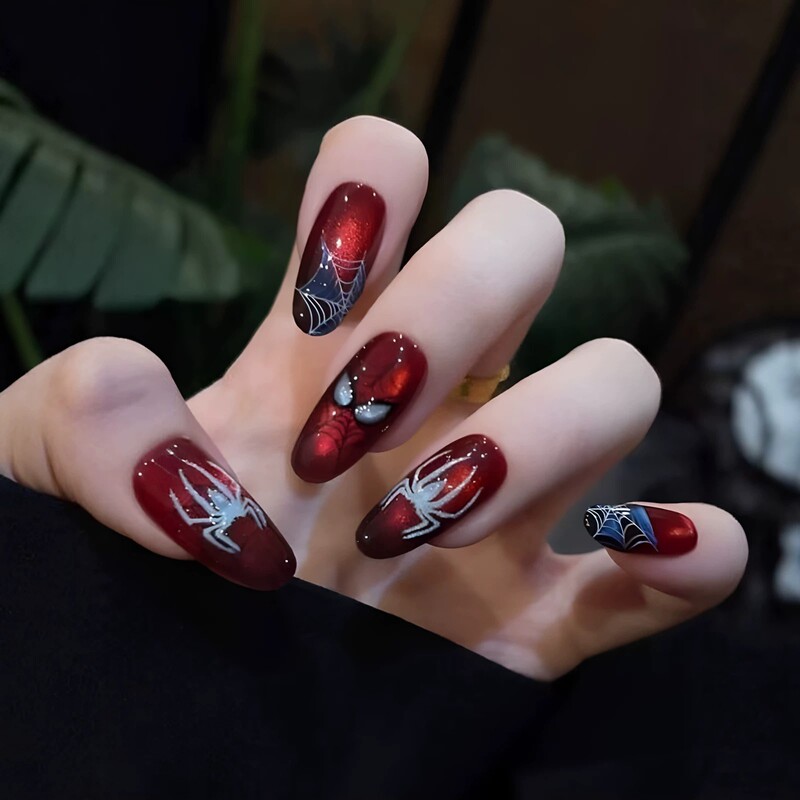 Spider-Man Nail Art Stickers Creative Handmade DIY Nail Decoration Stickers New Movie Merchandise