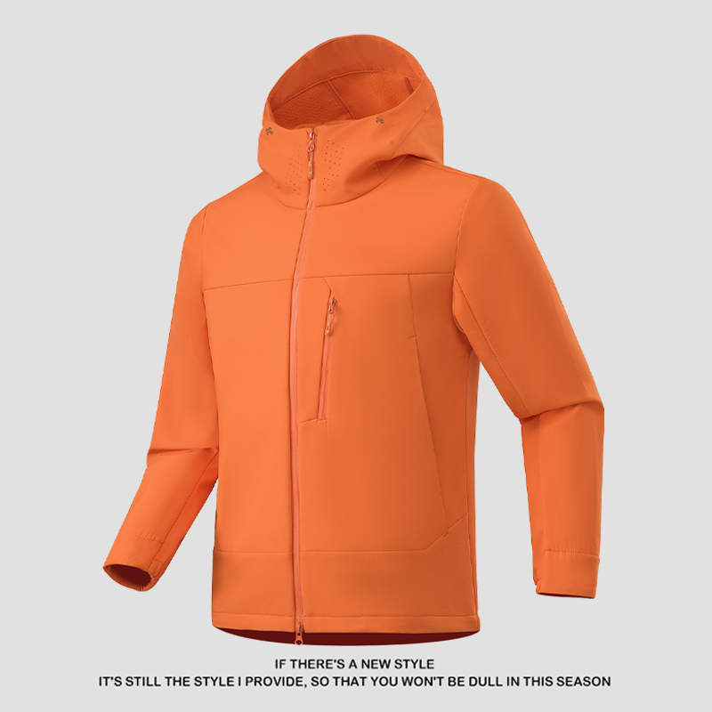 Orange Soft Shell Jacket for Men and Women 2026 New Model Orange-Red Outdoor Fleece-Lined Waterproof Mountaineering Jacket Orange Soft Shell Jacket for Men and Women 2026 New Model Orange-Red Outdoor Fleece-Lined Waterproof Mountaineering Jacket