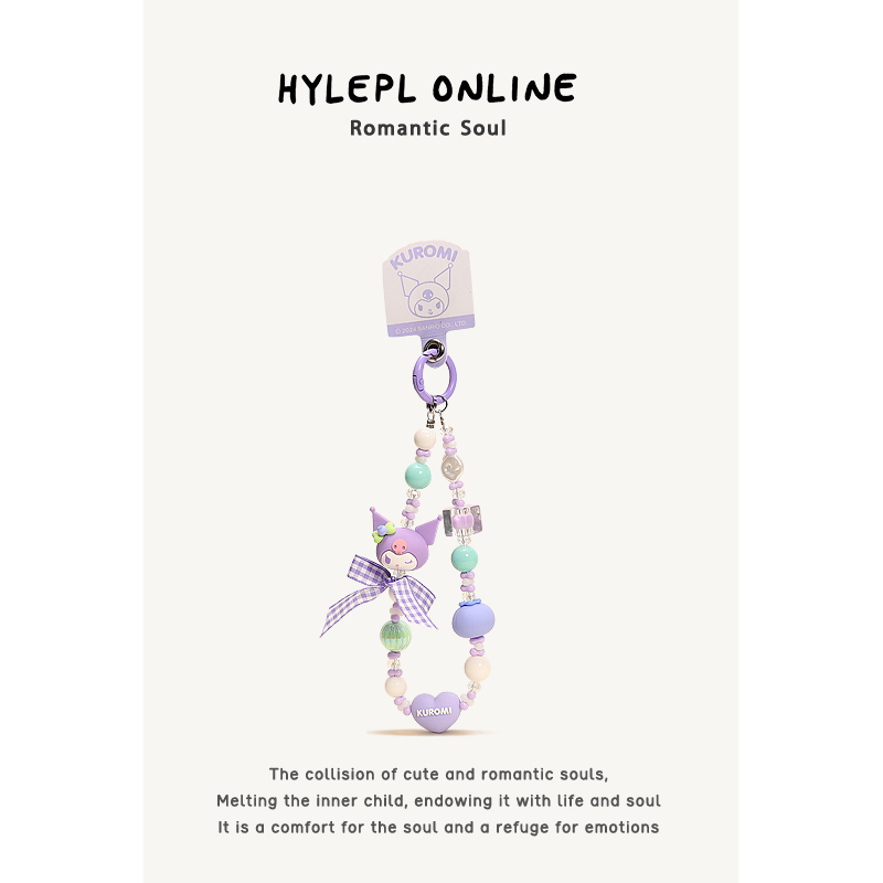 Hylepl Genuine Kuromi Phone Chain, Backpack Pendant, Bag Decoration, Keychain, Cute Wrist Gift