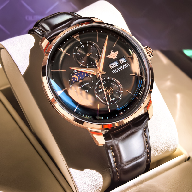 Swiss Genuine Original Imported Patek Philippe Feili Men's Watch Fully Automatic Mechanical Watch Multi-Functional Fashionable Men's Watch Swiss Genuine Original Imported Patek Philippe Feili Men's Watch Fully Automatic Mechanical Watch Multi-Functional Fashionable Men's Watch