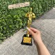 [Super Dad] Father's Day Trophy - Exclusive Trophy for Dads - Chinese Good Dad Golden Figurine Trophy Ornament