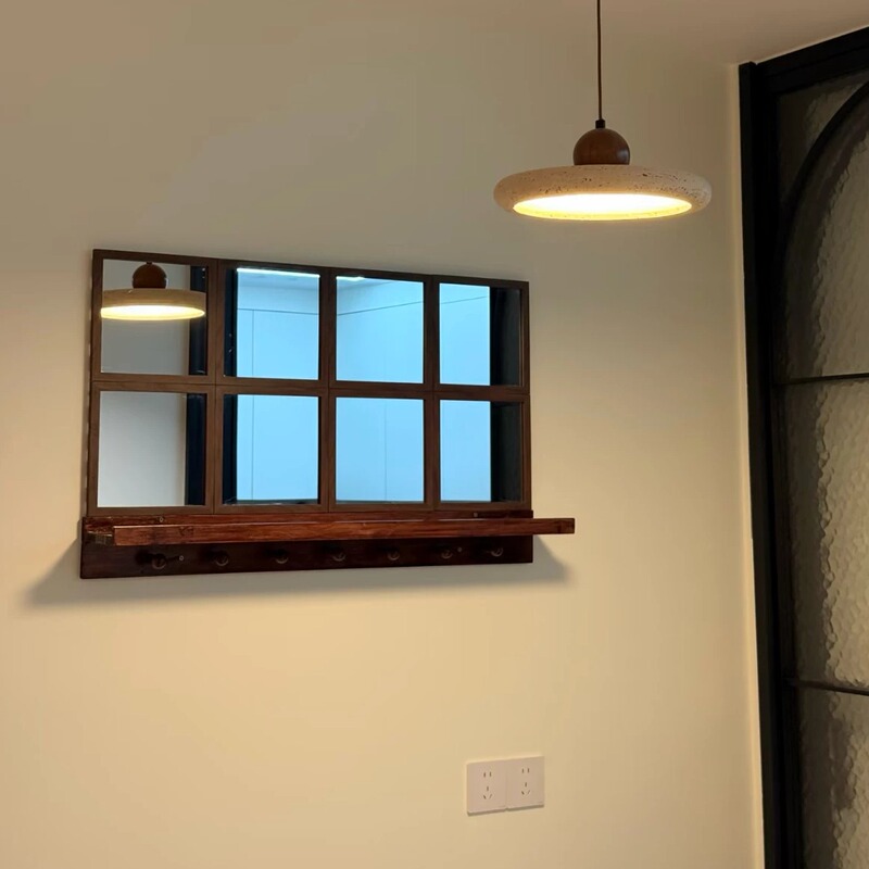 [White Wall Renovation] Fake Window Mirror Photo Frame DIY Vintage Style Living Room Background Decoration Atmosphere Wall Sticker