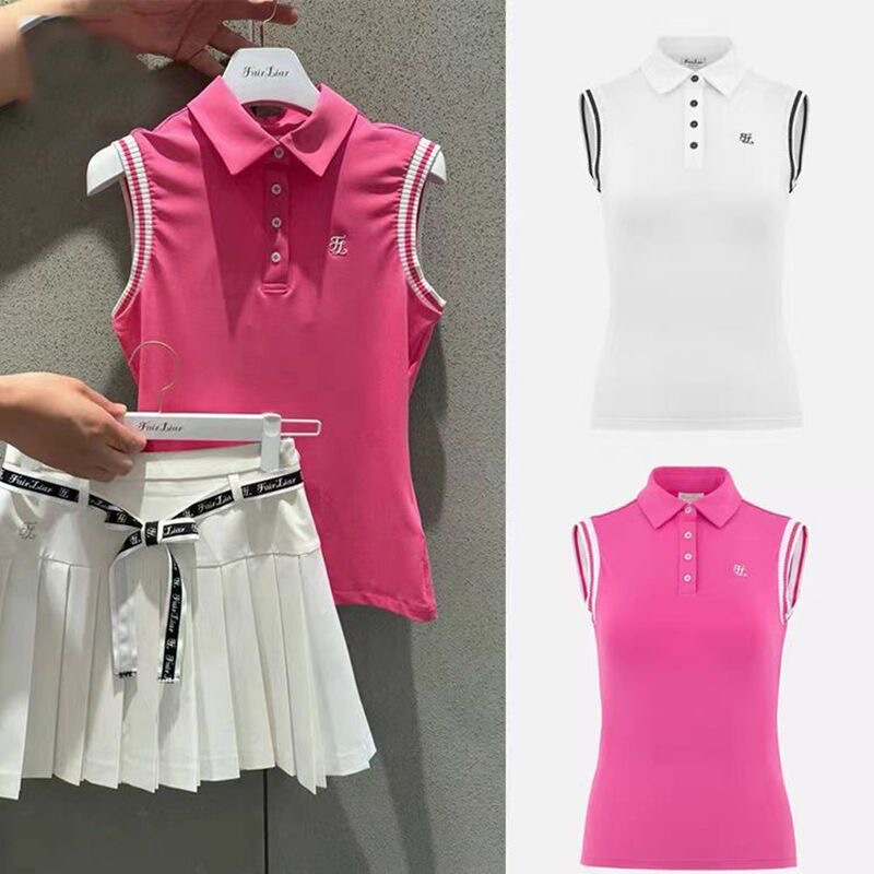 2026 New Korean Style Golf Clothing Women's Sleeveless Polo Suit Summer Fashion Casual Sports Quick-Drying Breathable