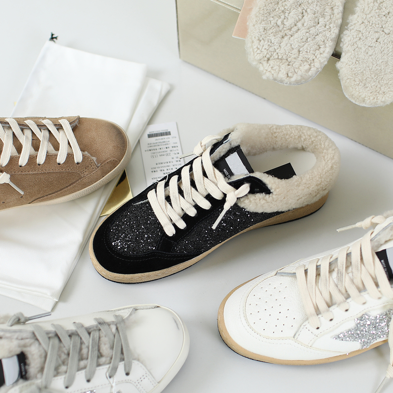 Made in Guangdong! Autumn and Winter Sequin Star Lazy Slip-On Slippers for Women, Vintage Lace-Up Distressed Shoes Made in Guangdong! Autumn and Winter Sequin Star Lazy Slip-On Slippers for Women, Vintage Lace-Up Distressed Shoes