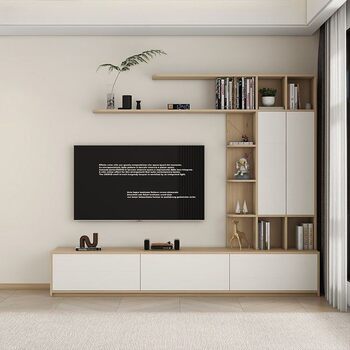 Tv cabinet combination whole house whole wood custom furniture living room modern small apartment storage cabinet bedroom coffee table chest of drawers