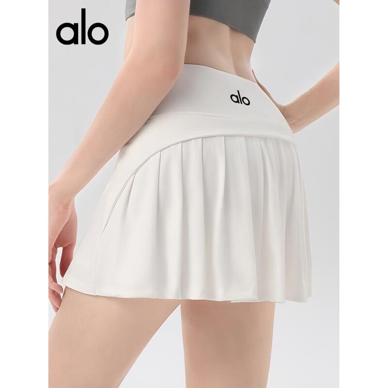 Aio Ice Silk Sun Protection Sports Short Skirt for Women, Summer Tennis Skirt, Anti-Exposure Yoga Quick-Dry High-Waisted Fitness Running Pants