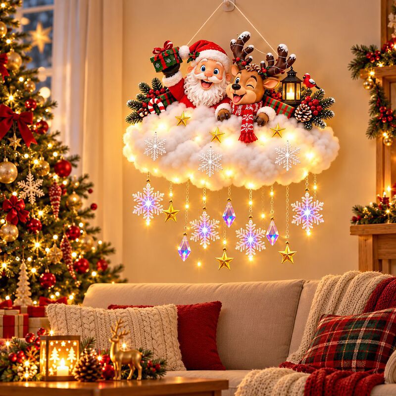Christmas Door Hanging Decorations, Christmas Reindeer, Living Room Decorations, Christmas Atmosphere Accessories, Cross-Border Hot-Selling Items Christmas Door Hanging Decorations, Christmas Reindeer, Living Room Decorations, Christmas Atmosphere Accessories, Cross-Border Hot-Selling Items