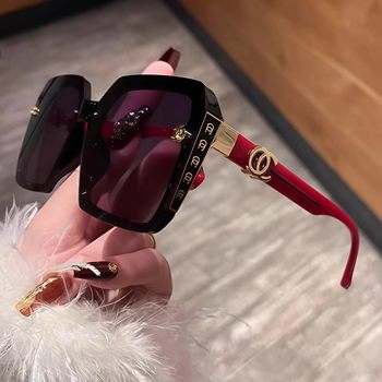 Sunglasses for Women, Uv Protection, High-End Feel, Slimming Effect for Large Faces, Outdoor Driving, Polarized Sunglasses, Makes Face Look Smaller