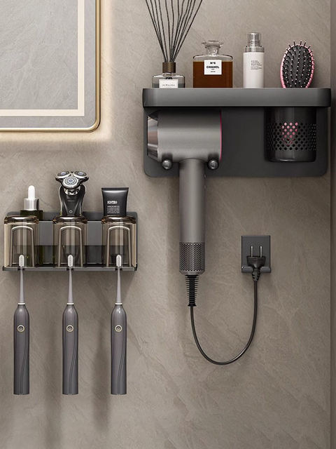 German AORA toothbrush rack wash basin punch-free storage gun ash mouthwash cup brushing cup storage wall hanging