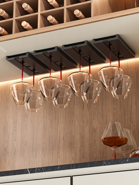 Red Wine Glass Rack, Upside-Down Tall Glass Storage Rack, Large Burgundy Wine Glass, Wine Cabinet Storage and Organization, Hanging