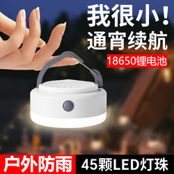 Japanese Imported Portable Camping Rechargeable Tent Light Outdoor Lighting Bulb Ultra-Long Battery Life Hanging Light Emergency Super Bright