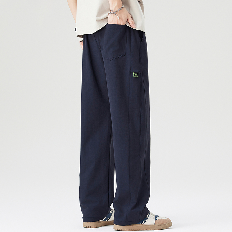 Japanese Brand High-End Straight-Leg Casual Pants for Men | Anti-Wrinkle, Quick-Drying, Drapey, Stretchy, Basic Autumn Commuter Trousers