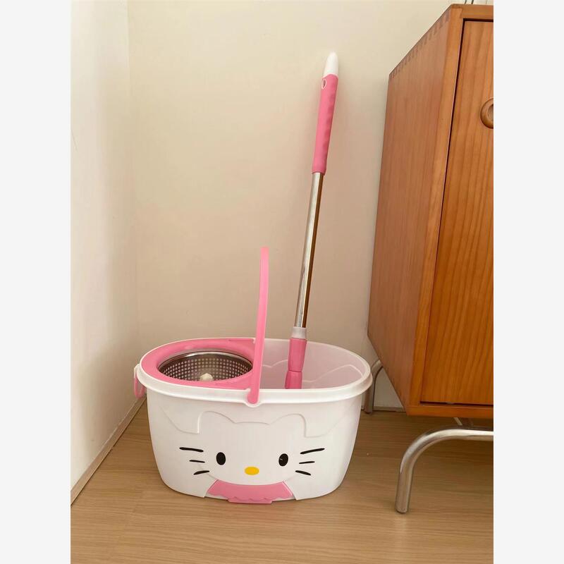 New Product: Hello Kitty Mop Bucket, Rotating Mop, Hands-Free Cleaning Mop Bucket for Home Use New Product: Hello Kitty Mop Bucket, Rotating Mop, Hands-Free Cleaning Mop Bucket for Home Use