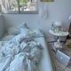 Pear Dream, the joy of fairy tale, cute pure cotton four-piece set of cotton sheets, quilt covers, bedding