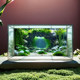 Fish Tank Background Sticker 3D Stereo High-Definition Picture 5D Stream Tank Aquarium Grass Tank Landscaping Decorative Picture Aquatic Grass Rock