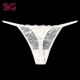 一夜千丝内裤女桑蚕丝性感丁字裤 低腰t裤蕾丝边一根带内衣女