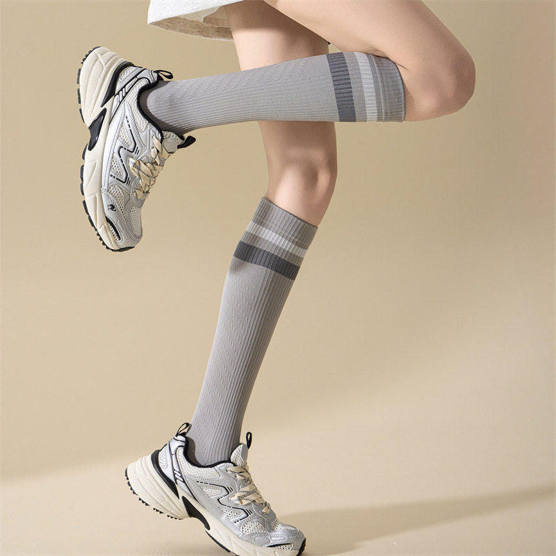 Compression Sports Socks for Women, Fitness Running Compression Calf Socks, Professional Cycling Jump Rope Long Socks, Zhuji Socks