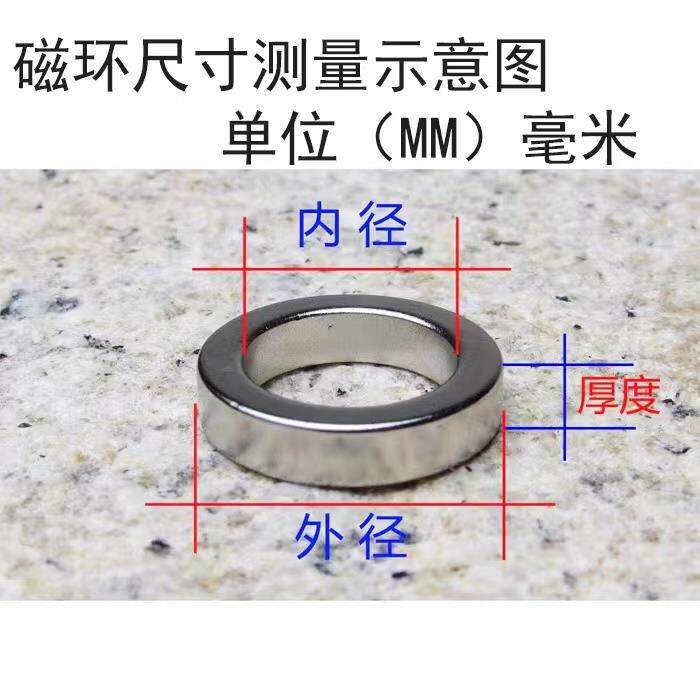 Circular Strong Magnet N52 Hollow Circular Magnetic Ring with Hole, High-Strength Magnetic Sheet