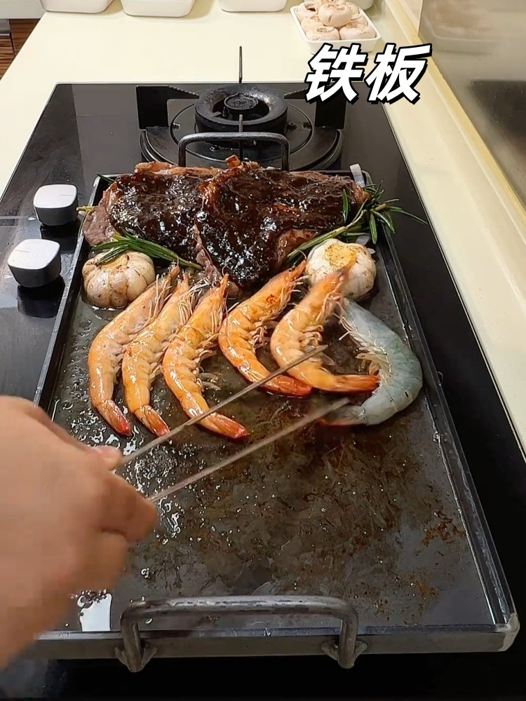 Grill Pan for Home Use, Gas Stove Rectangular Teppanyaki Pan, Korean Non-Stick Pan, Barbecue Pan, Outdoor Camping Iron Pan