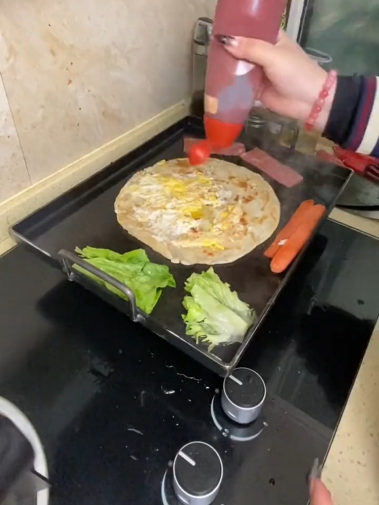 Grill Pan for Home Use, Gas Stove Rectangular Teppanyaki Pan, Korean Non-Stick Pan, Barbecue Pan, Outdoor Camping Iron Pan