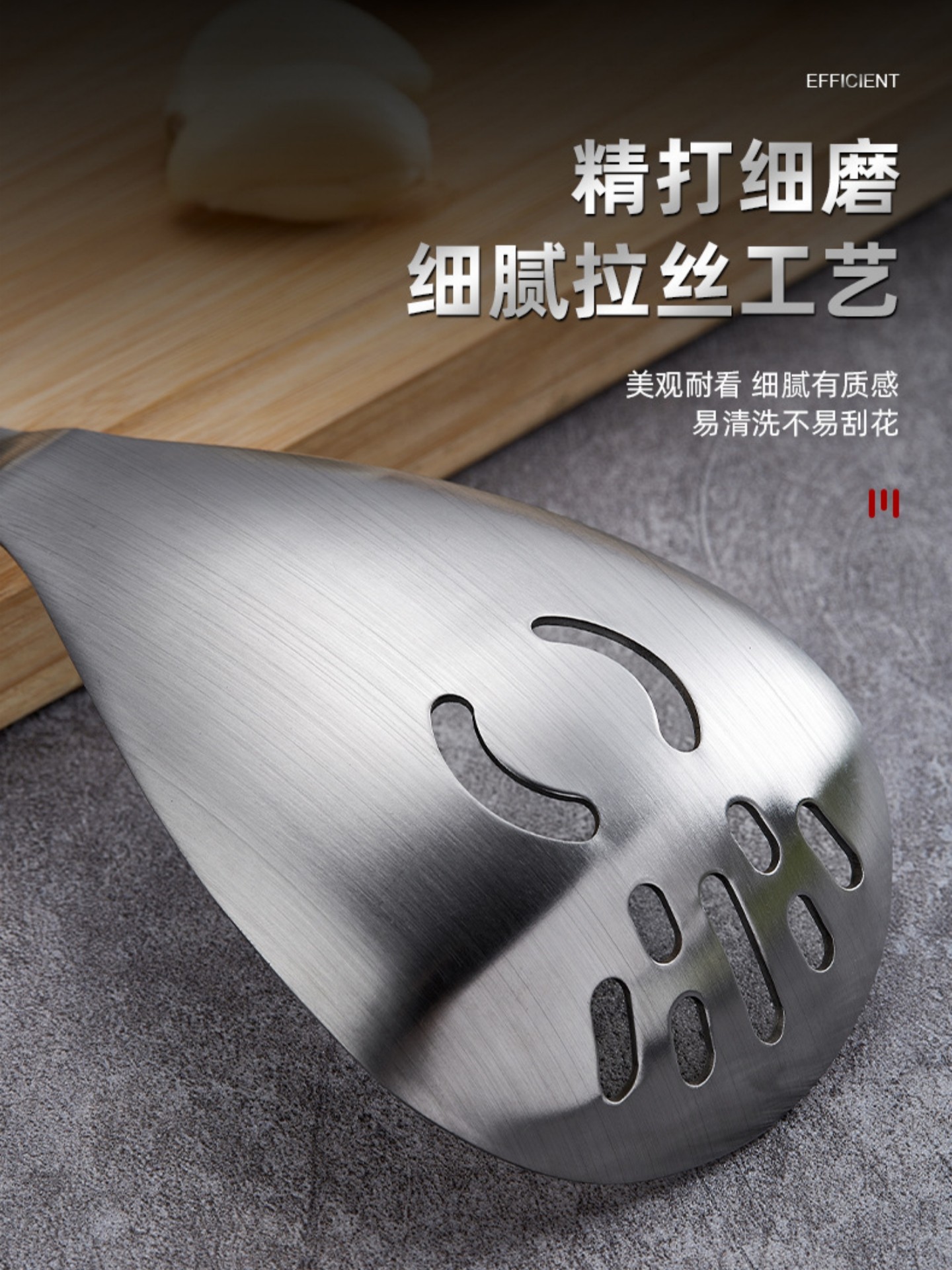 Five-In-One Colander for Kitchen Use, 304 Stainless Steel Large Strainer Spoon, Food-Grade Baby Food Supplement Ginger and Garlic Grinding Spoon