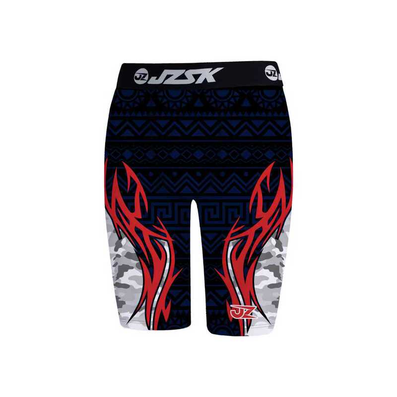 【Jz Ethnic Camouflage 5-Point Pants Tights】American-Style Sports Basketball Fitness High-Elastic Quick-Drying Printed Base Layer
